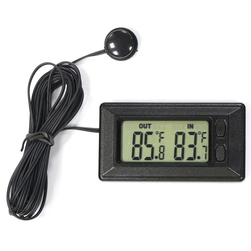 Timloon Smart Digital Car Thermometer for Interior & Exterior Use, Dual Display Fahrenheit/Celsius with Max/Min Memory, 9.9 FT Weatherproof Probe Sensor Cable for Sedan, Truck, SUV, Pickup - Image 2